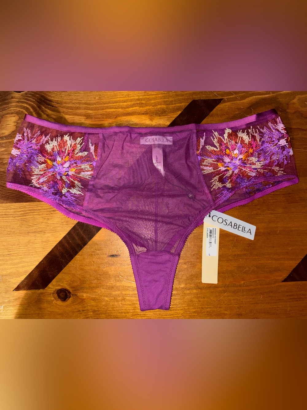 Cosabella Maasai Hotpant in Cyclamen Size Large NWT